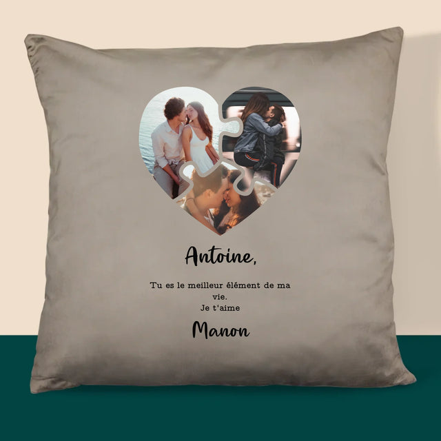 Le Collage Photo: Puzzle De La Saint-Valentin - Coussin