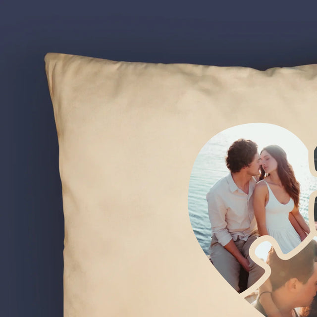 Le Collage Photo: Puzzle De La Saint-Valentin - Coussin