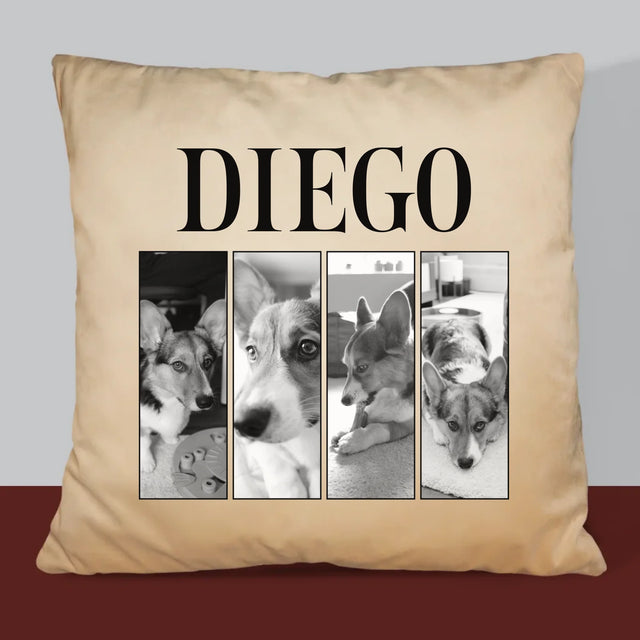 Le Collage Photo: Un Classique Bootleg Avec Un Animal - Coussin