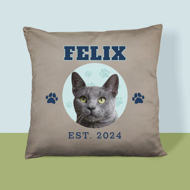 Ton Personnage: Ton Chat Varsity - Coussin