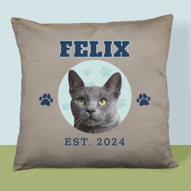 Ton Personnage: Ton Chat Varsity - Coussin