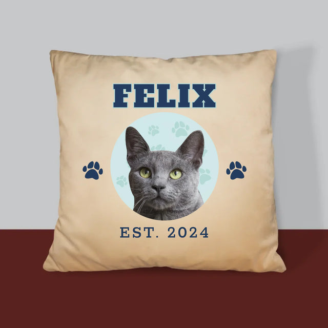 Ton Personnage: Ton Chat Varsity - Coussin