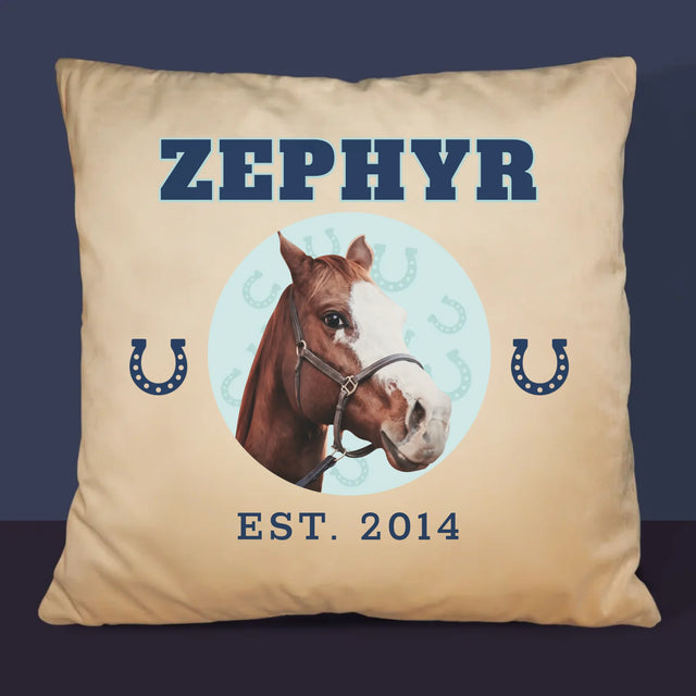 Ton Personnage: Ton Cheval Varsity - Coussin