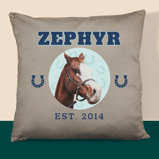 Ton Personnage: Ton Cheval Varsity - Coussin