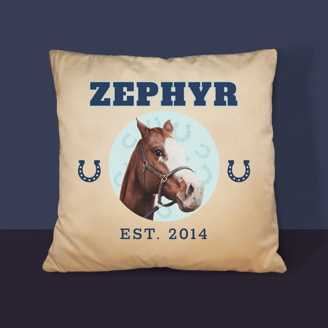 Ton Personnage: Ton Cheval Varsity - Coussin