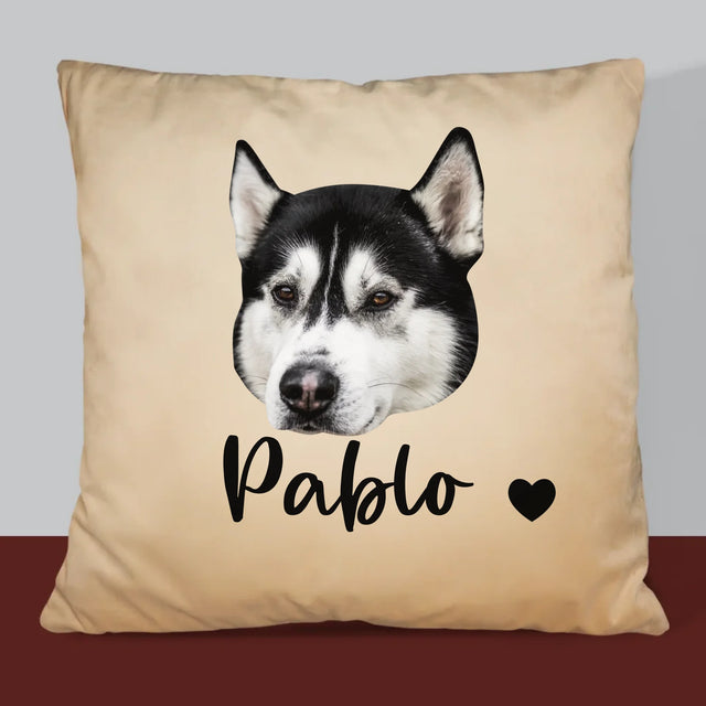 Ton Personnage: La Tête De Votre Chien - Coussin