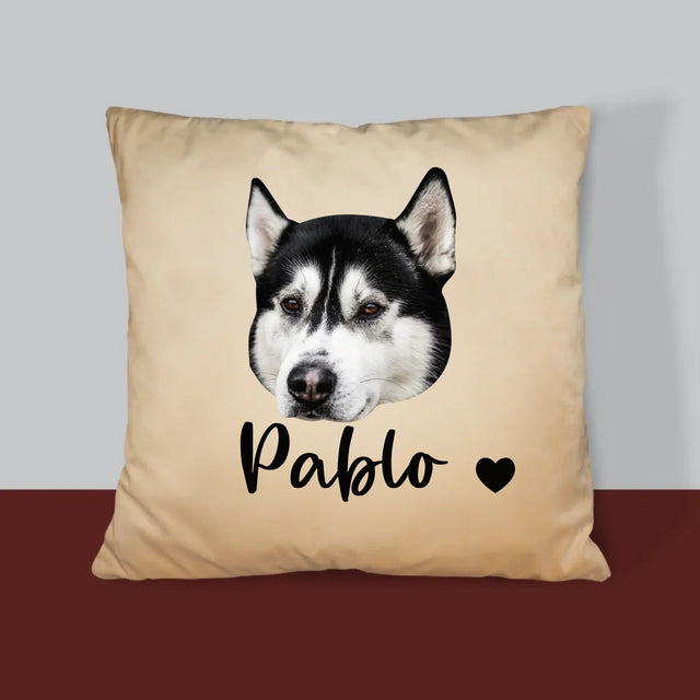 Ton Personnage: La Tête De Votre Chien - Coussin