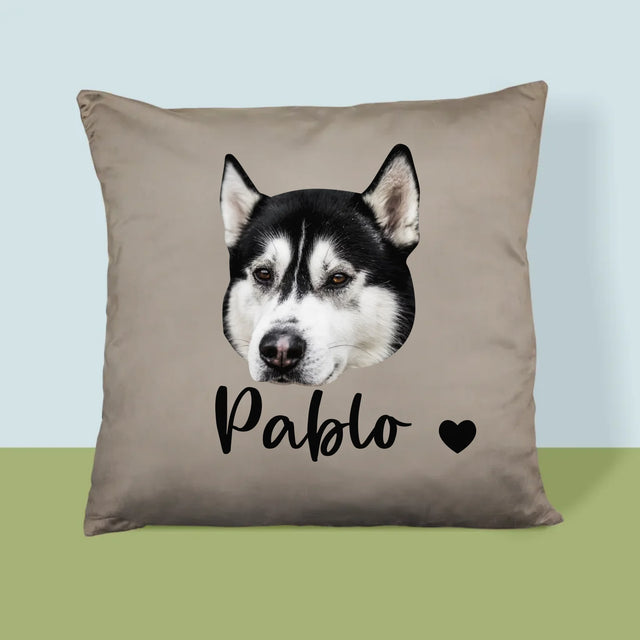 Ton Personnage: La Tête De Votre Chien - Coussin