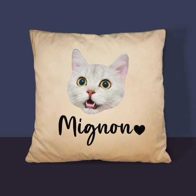 Ton Personnage: La Tête De Votre Chaton - Coussin