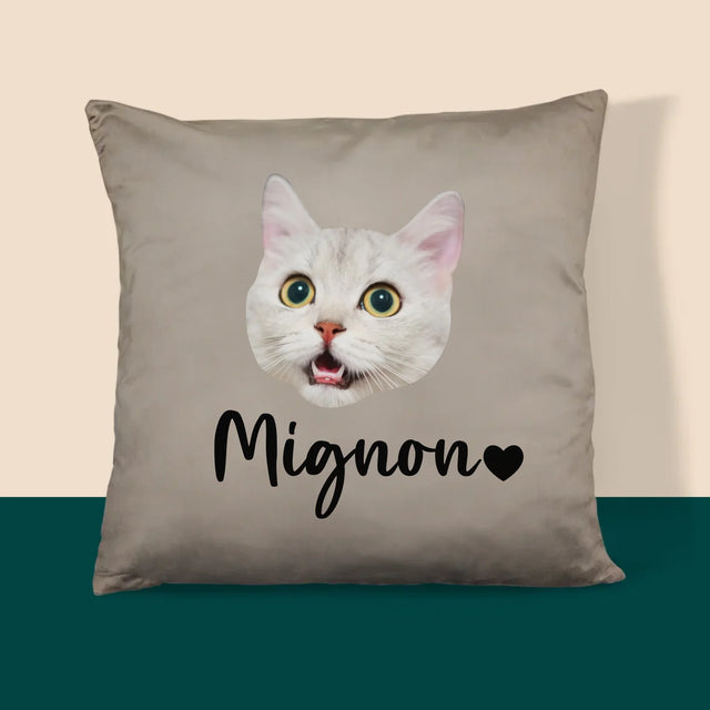 Ton Personnage: La Tête De Votre Chaton - Coussin