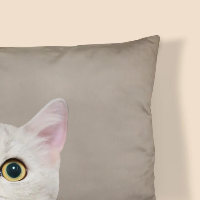 Ton Personnage: La Tête De Votre Chaton - Coussin