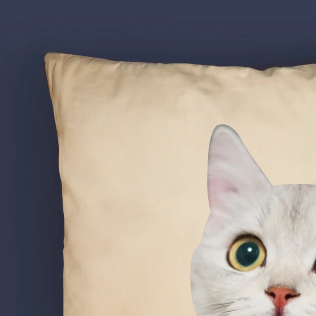 Ton Personnage: La Tête De Votre Chaton - Coussin