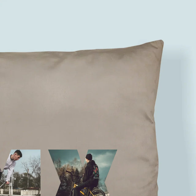 Collage Photo De Lettre: Bmx De Vos Photos - Coussin