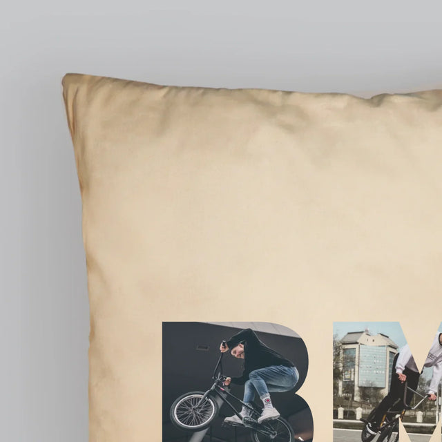 Collage Photo De Lettre: Bmx De Vos Photos - Coussin