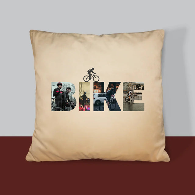 Collage Photo De Lettre: Bike - Coussin
