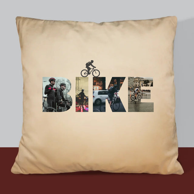 Collage Photo De Lettre: Bike - Coussin