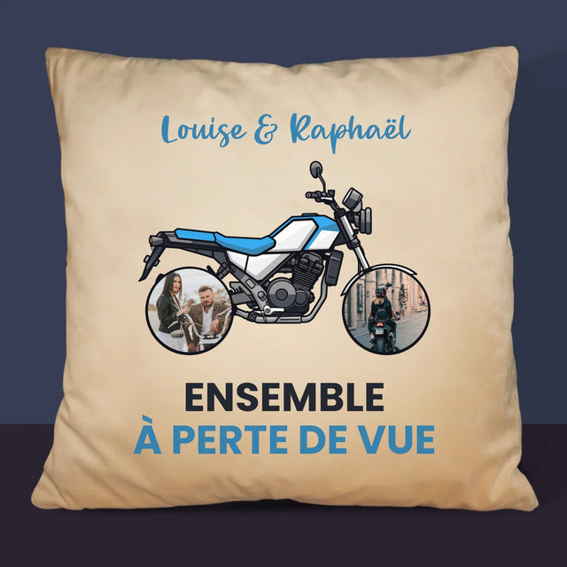 Le Collage Photo: Ensemble À Perte De Vue - Coussin