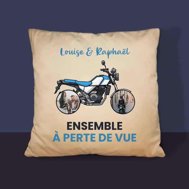 Le Collage Photo: Ensemble À Perte De Vue - Coussin