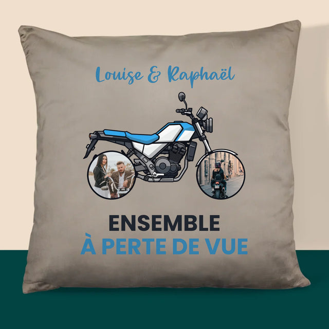 Le Collage Photo: Ensemble À Perte De Vue - Coussin