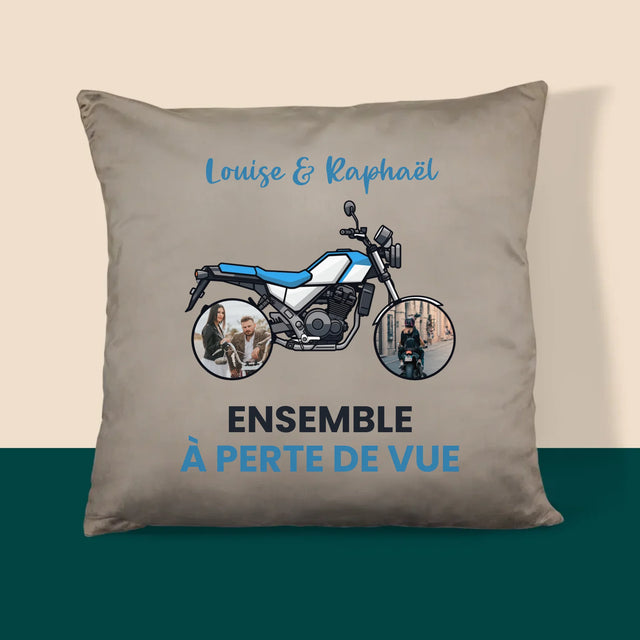 Le Collage Photo: Ensemble À Perte De Vue - Coussin