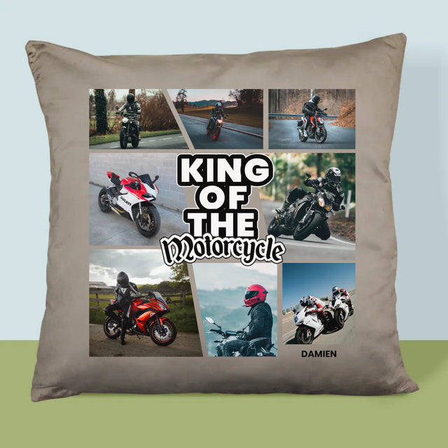 Le Collage Photo: King Of The Motorcycle - Coussin
