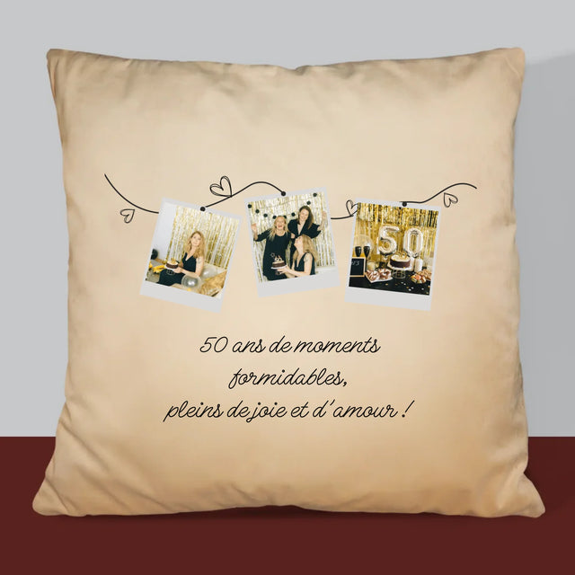Le Collage Photo: 50 Ans De Moments Formidables - Coussin