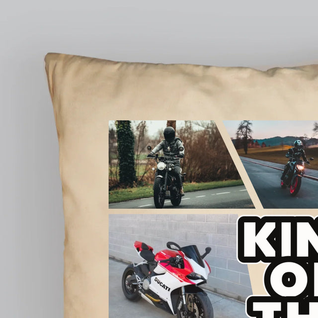Le Collage Photo: King Of The Motorcycle - Coussin