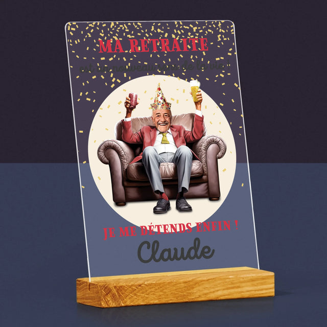 Ton Personnage: La Retraite Est Le Sens De La Vie - Impression Sur Verre Acrylique