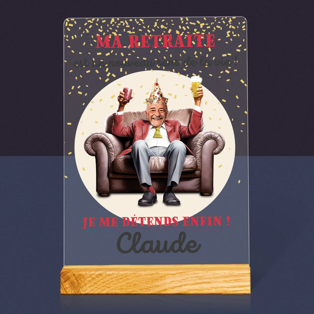 Ton Personnage: La Retraite Est Le Sens De La Vie - Impression Sur Verre Acrylique