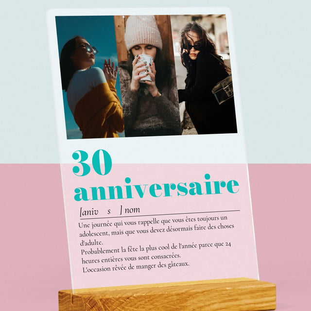 Le Collage Photo: 30E Anniversaire, Définition - Impression Sur Verre Acrylique