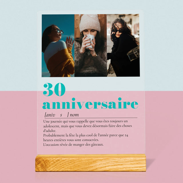Le Collage Photo: 30E Anniversaire, Définition - Impression Sur Verre Acrylique