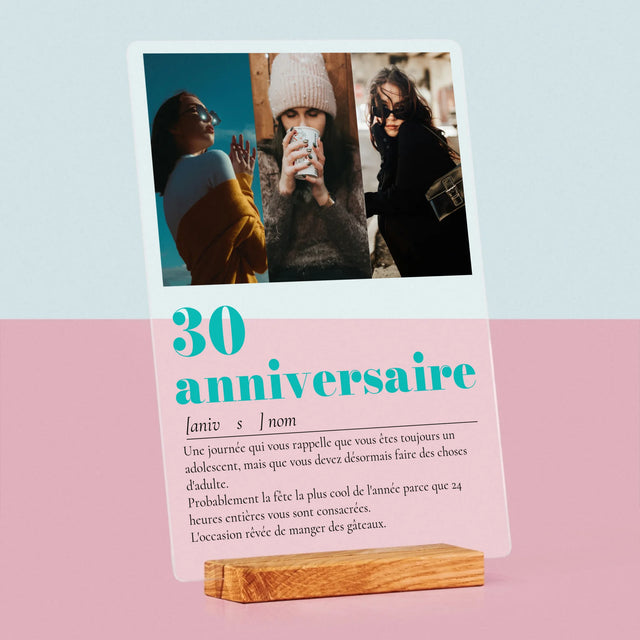 Le Collage Photo: 30E Anniversaire, Définition - Impression Sur Verre Acrylique