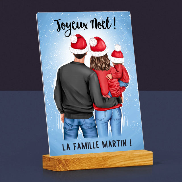 La Création Du Personnage: Famille De Noël - Impression Sur Verre Acrylique