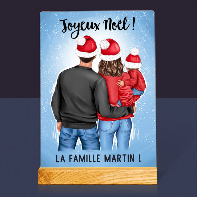 La Création Du Personnage: Famille De Noël - Impression Sur Verre Acrylique