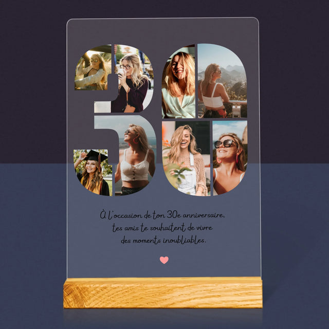 Le Collage Photo: 30E Anniversaire, Vœux - Impression Sur Verre Acrylique