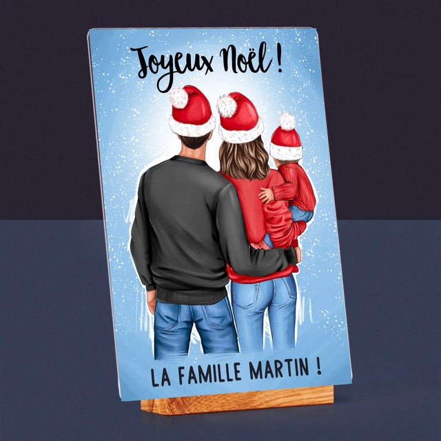 La Création Du Personnage: Famille De Noël - Impression Sur Verre Acrylique