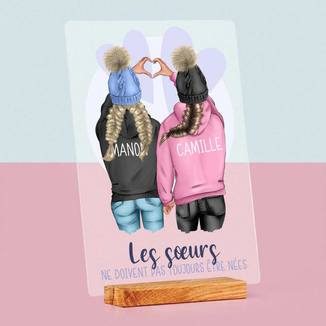 La Création Du Personnage: Amies De L'Hiver - Impression Sur Verre Acrylique
