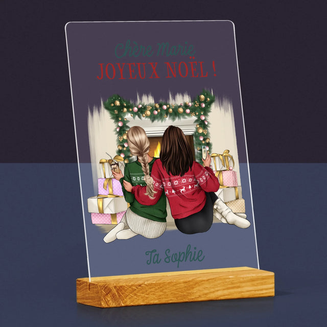 La Création Du Personnage: Amies De Noël - Impression Sur Verre Acrylique