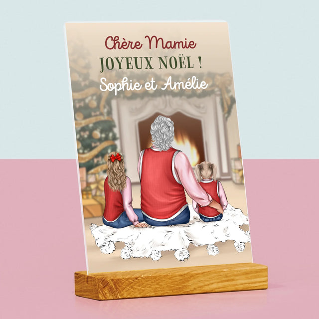 La Création Du Personnage: Chère Mamie Joyeux Noël - Impression Sur Verre Acrylique