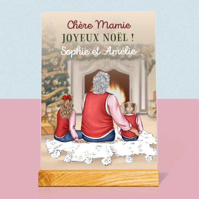 La Création Du Personnage: Chère Mamie Joyeux Noël - Impression Sur Verre Acrylique