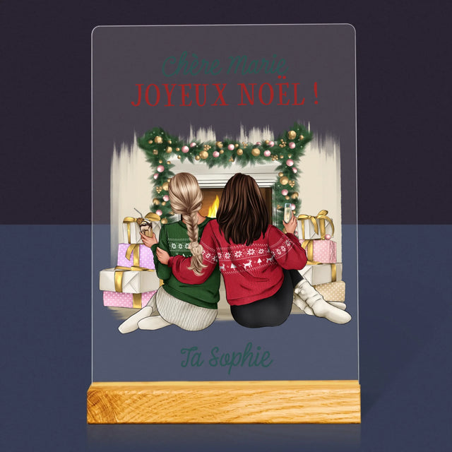 La Création Du Personnage: Amies De Noël - Impression Sur Verre Acrylique