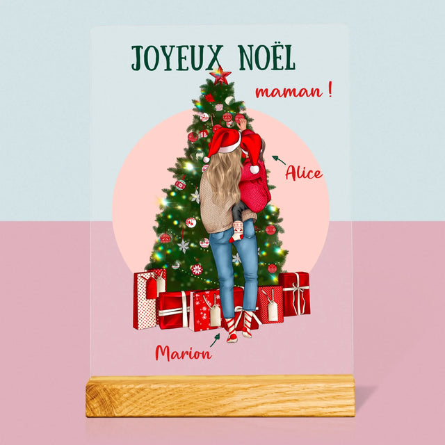 La Création Du Personnage: Joyeux Noël Maman - Impression Sur Verre Acrylique