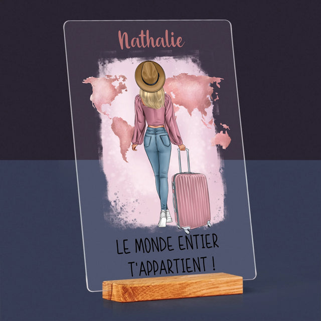 La Création Du Personnage: Voyageuse - Impression Sur Verre Acrylique