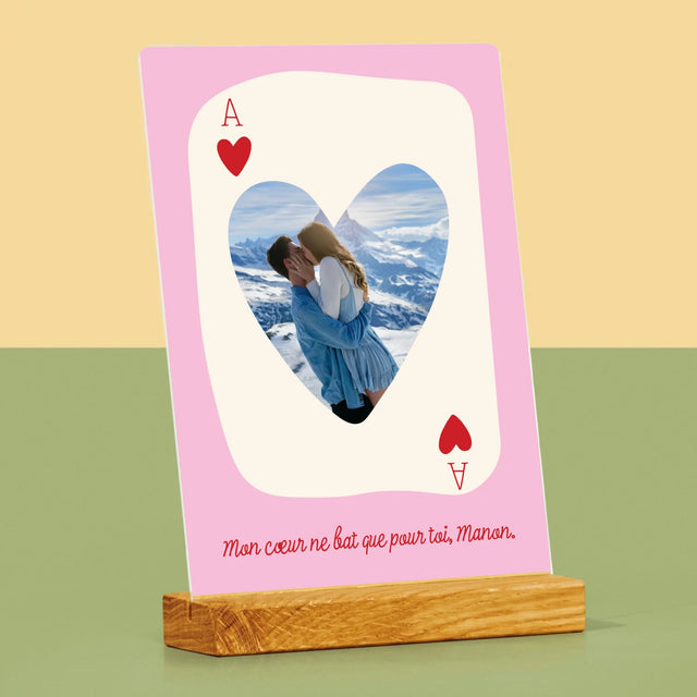La Photo Et Un Texte: Carte De Saint-Valentin - Impression Sur Verre Acrylique