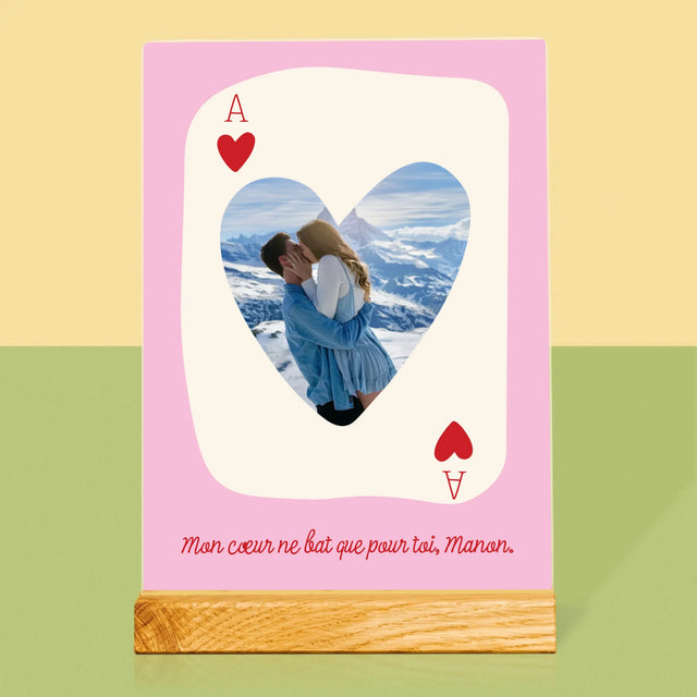 La Photo Et Un Texte: Carte De Saint-Valentin - Impression Sur Verre Acrylique