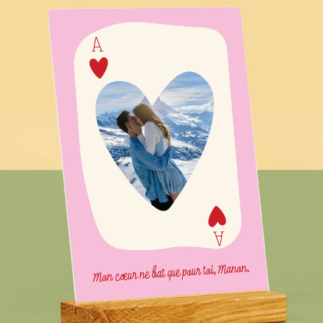 La Photo Et Un Texte: Carte De Saint-Valentin - Impression Sur Verre Acrylique