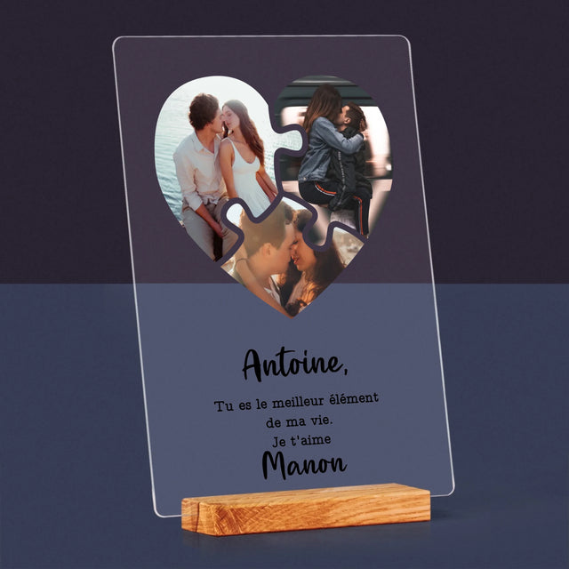 Le Collage Photo: Puzzle De La Saint-Valentin - Impression Sur Verre Acrylique