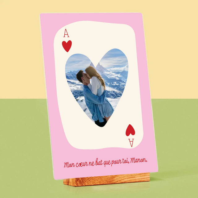 La Photo Et Un Texte: Carte De Saint-Valentin - Impression Sur Verre Acrylique