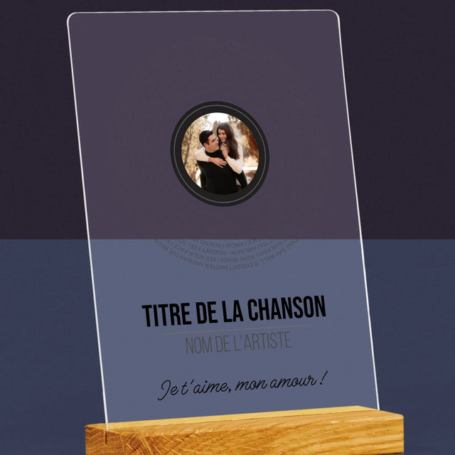 La Photo Et Un Texte: Paroles De Chansons Sur L'Album - Impression Sur Verre Acrylique