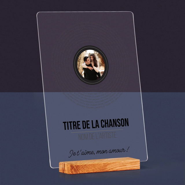 La Photo Et Un Texte: Paroles De Chansons Sur L'Album - Impression Sur Verre Acrylique